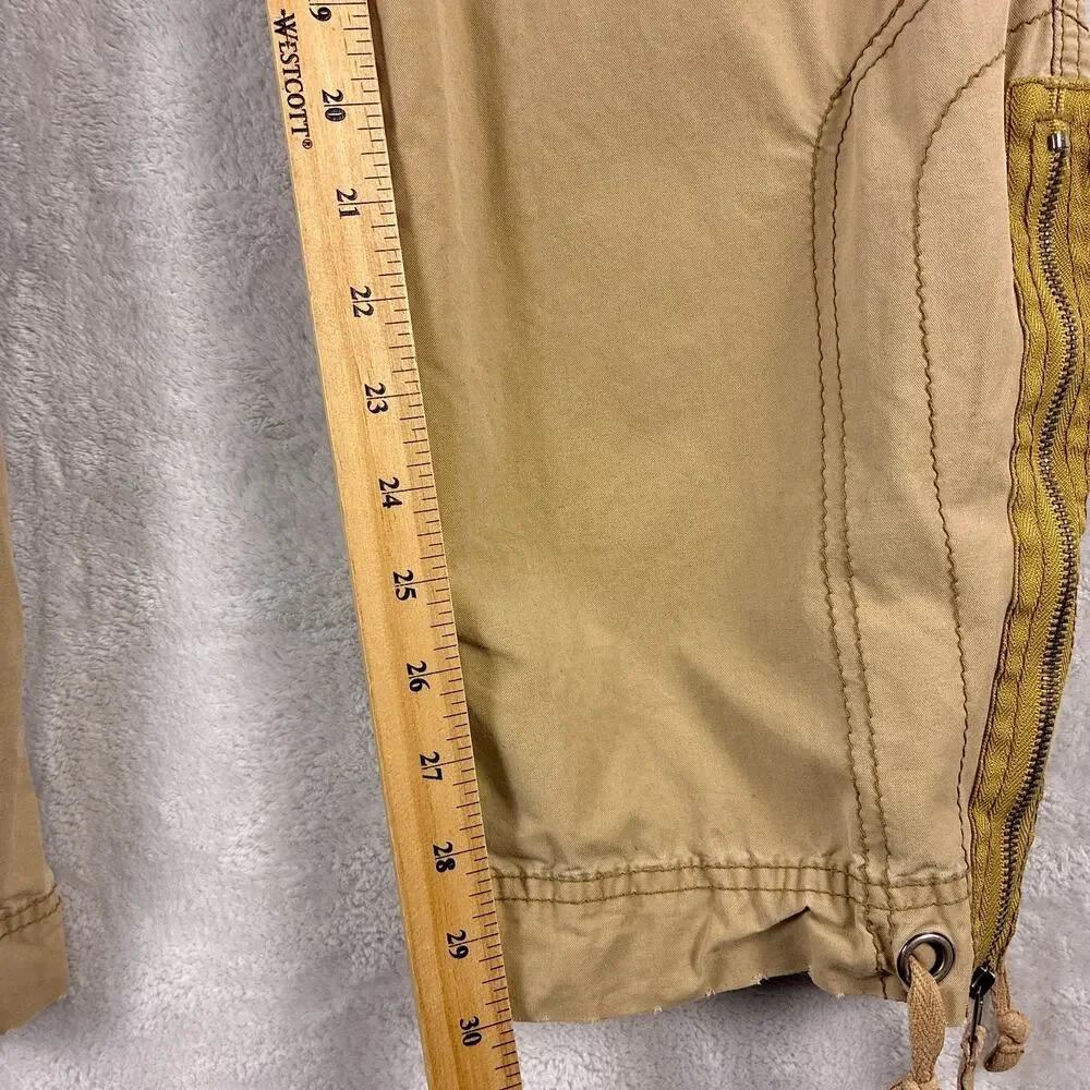 VTG Abercrombie & Fitch Pants Womens 6 Brown Cargo Paratrooper Rave Skate Y2K